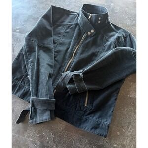 Steve & Barrys Womens XXL Black Corduroy Moto Bomber Jacket Biker City Chic Boho